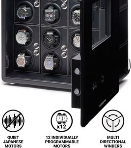 Barrington 12 Watch Winder Safe – Secure Storage for Automatic Watches