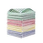 Egles 12 Packs Kitchen Dishcloths 12x12 Inches 100% Cotton Kitchen Dish Cloths for Washing Dishes Scrubbing Wash Cloths Dish Towels Sets (Mix Color)