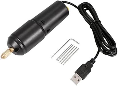 Iegefirm Herramientas de Joyería Mini Taladro Eléctrico de Mano para Perla Resina Epoxi Fabricación de Joyas Herramientas de de Madera Diy con 5