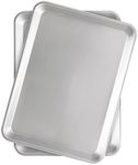 Fat Daddio's Quarter Sheet Pan Natural Aluminum, (9 x 13 Inch), 2-Pack, Silver