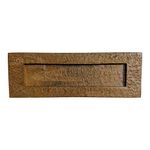 Adonai Hardware Plain Antique Iron Letter Plate - Rust Living Finish