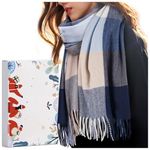 Ladies Scarf Christmas Gifts for Women: Stocking Fillers Women Secret Santa Xmas Gifts for Women Cashmere Tartan Scarf Gifts Womens Ladies Scarves for Women Ladies Scarf Christmas Scarf for Women UK