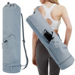 sportsnew Yoga Mat Bag with Adjustable Shoulder Strap, Easy-Access Opening Yoga Bag with Phone Pocket Wet Compartment & Bottle Pocket Lightweight for Women Men