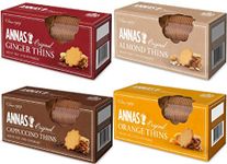 Annas Original Biscuit Selections - Orange Thins, Cappuccino Thins, Ginger Thins & Almond Thins pepparkaka Biscuits