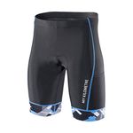 MY KILOMETRE Mens Triathlon Shorts with Adjustable Drawstring Easy Reach Leg Pockets Chamois for Long-Distance Tri Race