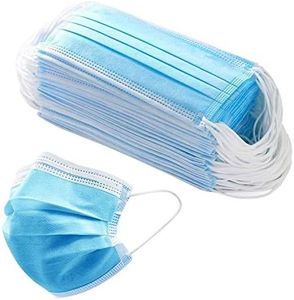 Kids Disposable Face Mask 3-Ply Protective Children Mouth Cover (50 Pack) Blue