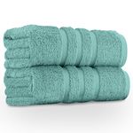 GC GAVENO CAVAILIA Premium Jumbo Bath Sheet 2 Pack - 100% Ring Spun Cotton Towels Bath Sheet - Highly Water Absorbent & Quick Dry Extra Large Bath Sheets - Soft Hotel Quality Bath Towel - Duck Egg