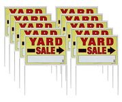 Sunburst Systems 3930 10-Pack, 26"W x 32"H (Assembled) Yard Sale Sign with U-Stake