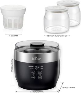 Automatic Digital Yogurt Maker – Black, Easy Home Fermentation