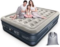 iDOO Queen Air Mattress with Built-in Pump, 3 Mins Quick Self-Inflation Inflatable Airbed, Comfortable Bedding Top Surface Blow Up Bed for Home Portable Camping Travel, 80x60x15in, 650lb MAX