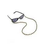 Sunglass Eyeglass Strap Lanyard Chain for Glasses Mask Holders Around Neck Leather Metal Face Mask Chains for Women Gold Eyewear Chain Sunglass Lanyards for Women