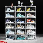 12 Pack Shoe Boxes, Clear Acrylic S