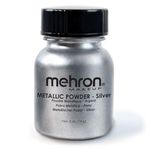 Mehron Makeup Metallic Powder (.5 ounce) (Silver)