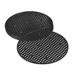 Uxcell 20 Pack Plant Pot Hole Mesh Pads - Round Rigid Bonsai Flowerpot Drainage Grid Screen Apply to Outdoor/Garden (10cm/4 Inch, Black)