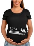 BROOKLYN VERTICAL Maternity Cute Funny New Mom Pregnancy Announcement Short Sleeve Crew Neck T-Shirt, Combo C, X-Large