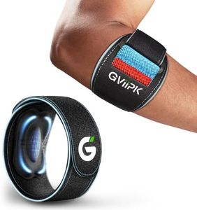 Gviipk Upgraded Tennis Elbow Brace for Men Women, Adjustable Golfers Elbow Support Strap Band for Tendonitis, Forearm Brace with Pressure Warning Design, Compression Pad for Forearm Tendon Pain Relief