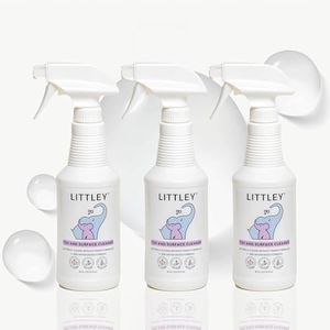 Littley Toy & Surface Cleaner | 3 Pack | Alcohol-Free HOCl Spray for Baby Toys & High-Touch Surfaces | Fragrance-Free Formula | Gentle Cleaning for Everyday Messes | 16 oz