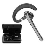 BlueFit Bluetooth Headset Bluetooth Earpiece for Cellphones - Wireless Blue Tooth 5.0 Head Set in-Ear Piece with Mic for Cell Phone Hands-Free Noise Canceling for Car