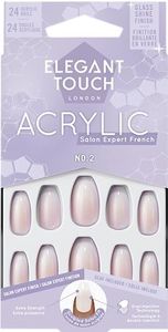 Elegant Touch French Acrylic Nails No. 2 COFFIN