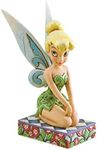 Enesco Disney Traditions by Jim Shore “Peter Pan” Tinker Bell Personality Pose Stone Resin Figurine, 4”, Green