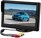 BY-J 5" Inch TFT LCD Car Color Rear View Monitor Screen for Parking Rear View Backup Camera with Sucker Bracket, Camera not Included, Monitor Only