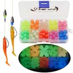 Dovesun Fishing Beads Assorted Beads Fishing Bait Eggs 10 Colors A-Glow in Dark 0.39in(120pcs)