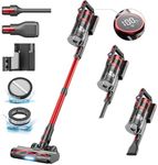 40000Pa/500W/60min Cordless Vacuum Cleaner, Cordless Vacuum with LED Display, 7-Level Cyclone Filtration, Anti-Tangle Roller Brush, 1.5L, 7-in-1 Vacuum Cleaner for Hard Floors/Carpets/Pet Hair