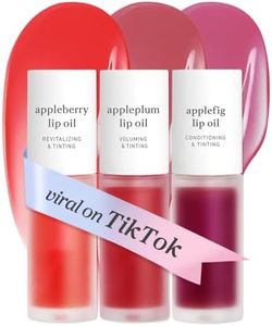 NOONI Korean Lip Oil Set - Appleberry, Appleplum & Applefig - Long-Lasting, Moisturizing, Revitalizing - Waterproof, No Peel Off, Stocking Stuffers (3EA, 0.12 fl oz)