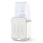 Bottle Warmer 10-in-1 Universal Baby Bottle Warmers for All Bottles Milk Warmer with Night Light, Timer, Steri-lize, Auto Shut, Temperature Fast Bottle Warmer for Breastmilk or Formula (Grey)