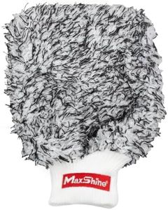 Maxshine Microfiber Wash Mitt (White & Black) - Premium Car Detailing Mitt, Scratch-Free, Lint-Free Glove for Washing Cars, Trucks, Motorcycles - Auto Detailing Accessories
