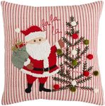 Mud Pie FA La Santa Pillow, 18" x 18", RED