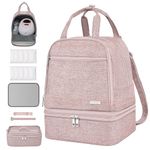 DERJUNSTAR Breast Pump Bag, Spectra Pump Backpack, Mini Pumping Bags with Pockets for Working Mom, Compatible with Spectra S1, S2, Pink