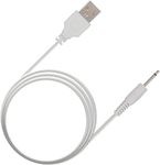 Zorbes 2.5mm Jack Cable USB to DC 2.5mm to USB Charging Cable for Toy,Beauty Product,Magic Mate,White