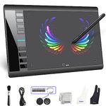 Graphics Tablet M708 UGEE 10 x 6 inch Large Active Area Drawing Tablet with 8 Hot Keys, 8192 Levels Pen, UGEE M708 Graphic Tablets for Paint, Digital Art Creation Sketch