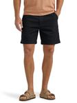 Wrangler Authentics Men's Authentics Flat Front Short Casual, George Black, 33W x 9L