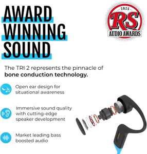 H2O Audio TRI 2 Waterproof Headphones – Swim & Sport Earbuds