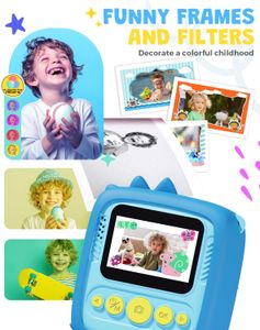Kids Instant Print Camera – Blue, Portable Photo Printer