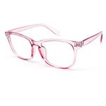 ALLY-MAGIC Blue Light Blocking Glasses Clear Lens Glasses Anti Blue Ray Eyeglasses Unisex for Women Girl and Men Y2-FKYJ (Pink)