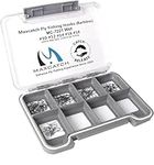 Maxcatch 125pcs Barbless Fly Fishing Tying Hooks Dry Nymph Wet Shrimp Jig Hook with Magnetic Waterproof Fly Box (7221 Wet Fly Hook (Barbless), 10-#12-#14-#16-#18(5 Sizes)-125pcs)