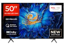 TCL 50C6KS-UK QD-Mini LED TV, 4K HDR Premium, Powered by Google TV (Dolby Vision & Atmos, Hands-Free Voice Control, Apple AirPlay 2 & Alexa，2025 New Model)