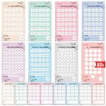 WenmthG 32Pcs A6 Savings Challenge Trackers, Money Saving Wallet UK Cards, Budget Binder Cash Organizer Book Budget Planner Cards with 50P| £1| £5| £10| £20| 30 DAYS| 52 WEEKS| DIY Challenge