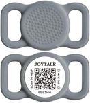 Joytale [ NO APP Required ] Silent Silicone QR Code Dog Tag, Slide On Dog Tags for 3/8-5/8 Inch Wide Collars or Vest, NFC Pet Online Profile, Scan QR to Receive Instant Location Alert Email