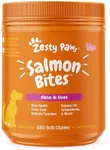 Zesty Paws Salmon Fish Oil Omega 3 for Dogs - with Wild Alaskan Salmon Oil - Anti Itch Skin & Coat + Allergy Support - Hip & Joint + Arthritis Dog Supplement + EPA & DHA - 250 Count…