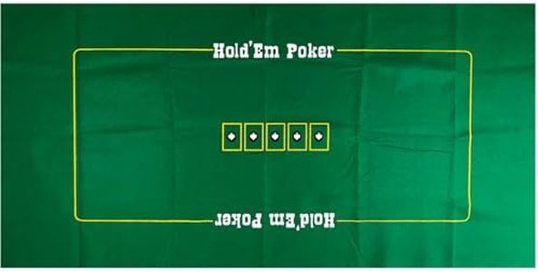 Poker Table Game Mat Layout - 36" x 72" Rectangle Las Vegas Style Green Casino Felts Table Top Cover, Great for Poker Game Night Events Theme Party Fundraisers & Gatherings
