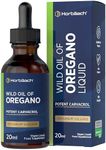 Oregano Oil Drops | High Strength Wild Oregano Liquid | High Carvacrol% | 20ml Vegan Friendly Oil | Dietary Supplement | by Horbaach