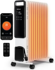Pro Breeze 2500W Oil-Filled Radiator Heater – Black