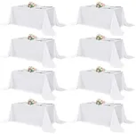 sancua White Table Cloths Rectangle