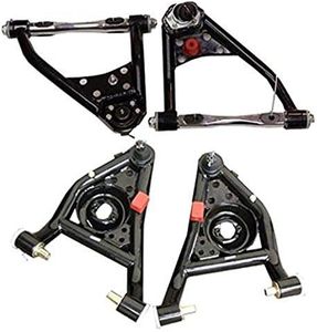 A-Team Performance - Front Tubular Upper and Lower Control Arms Set with Bushing and Ball Joint - Compatible with 1967-69 Camaro Firebird 68-74 Nova Black