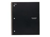 Five Star Wirebound 1-subject Notebook, 11 X 8.5 Inches, 100 Sheets/200 Pages, College Ruled, Black (72057)