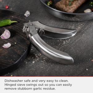 Kuhn Rikon Stainless Steel Garlic Press – Durable Kitchen Tool